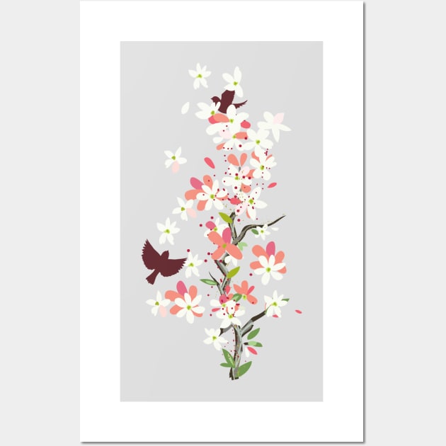 Sakura Birds Wall Art by SWON Design